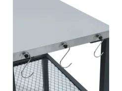 TAINO Tischgrills|Grillzubehör|Netis Grillwagen Grilltisch Rollwagen Grillständer Klein Mit Rollen Outdoor Balkon Garten Terrasse Schwarz