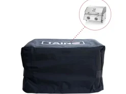 TAINO Tischgrills|Gasgrills|Platinum Compact Set Tischgrill Abdeckhaube Gasdruckminderer 2 Brenner Gasgrill Edelstahl