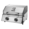 TAINO Tischgrills|Gasgrills|Platinum Compact Tischgrill 2 Brenner Gasgrill Edelstahl Kompakt Camping BBQ