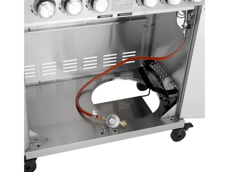 TAINO Gasgrills|Platinum Yamara 4+2 Gasgrill Set mit Haube Edelstahl 4 Brenner Sear-Burner Backburner