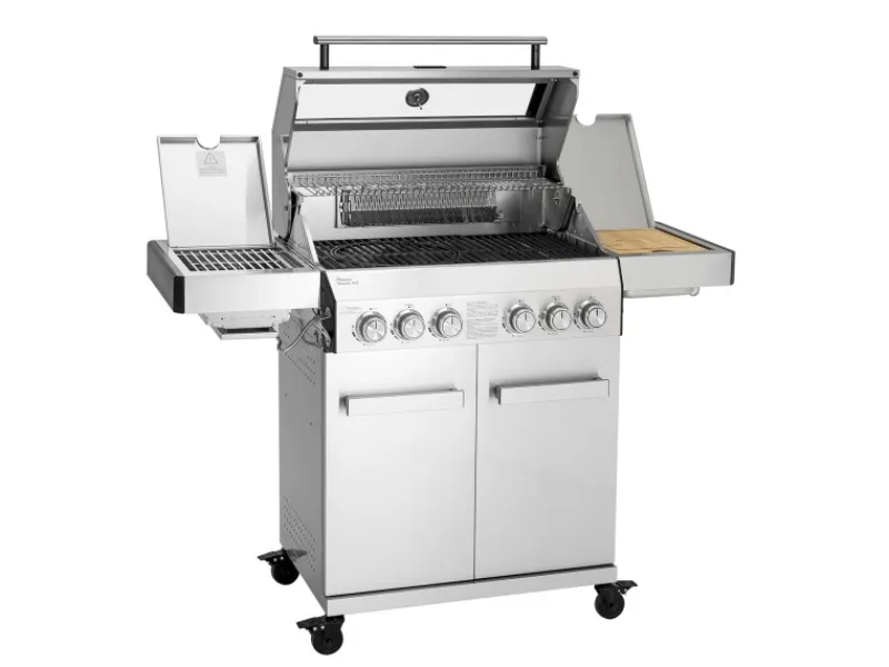 TAINO Gasgrills|Platinum Yamara 4+2 Gasgrill Set mit Haube Edelstahl 4 Brenner Sear-Burner Backburner