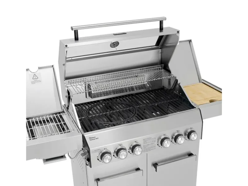 TAINO Gasgrills|Platinum Yamara 4+2 Gasgrill Set mit Haube Edelstahl 4 Brenner Sear-Burner Backburner