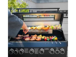 Platinum Yamara Dark 6+2 Gasgrill Set Mit Haube Stahl 6 Brenner Sear-Burner Backburner*TAINO Sale