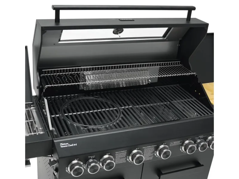 Platinum Yamara Dark 6+2 Gasgrill Set Mit Haube Stahl 6 Brenner Sear-Burner Backburner*TAINO Sale