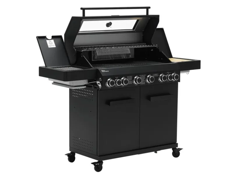 Platinum Yamara Dark 6+2 Gasgrill Set Mit Haube Stahl 6 Brenner Sear-Burner Backburner*TAINO Sale