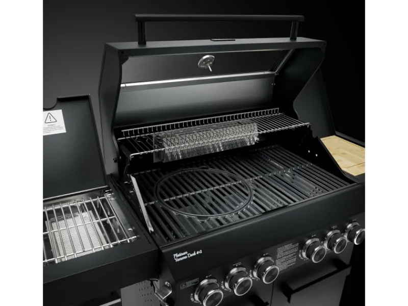 Platinum Yamara Dark 4+2 Gasgrill Stahl 4 Brenner Sear-Burner Backburner*TAINO Best
