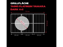 Platinum Yamara Dark 4+2 Gasgrill Stahl 4 Brenner Sear-Burner Backburner*TAINO Best