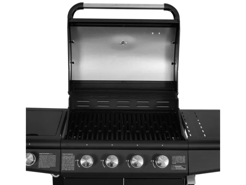 TAINO Gasgrills|Red 4+1 Gasgrill Grillwagen BBQ Edelstahl-Brenner Gas-Grill Schwarz
