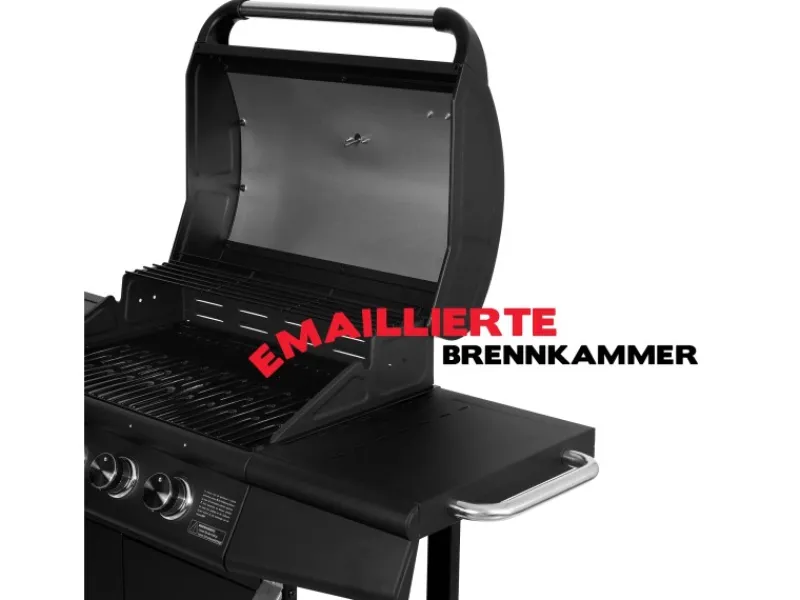 TAINO Gasgrills|Red 4+1 Gasgrill Grillwagen BBQ Edelstahl-Brenner Gas-Grill Schwarz