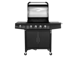 TAINO Gasgrills|Red 4+1 Gasgrill Grillwagen BBQ Edelstahl-Brenner Gas-Grill Schwarz