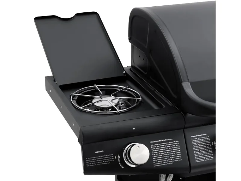 TAINO Gasgrills|Red 4+1 Gasgrill Grillwagen BBQ Edelstahl-Brenner Gas-Grill Schwarz