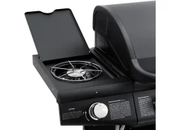 Red 6+1 Gasgrill Set mit Drehspieß Grillwagen BBQ Edelstahl-Brenner Gas-Grill Schwarz*TAINO Outlet