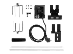 Red 6+1 Gasgrill Set mit Drehspieß Grillwagen BBQ Edelstahl-Brenner Gas-Grill Schwarz*TAINO Outlet