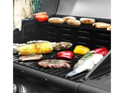 TAINO Gasgrills|Red 4+1 Gasgrill Set Mit Haube und Regler Grillwagen BBQ Edelstahl-Brenner Gas-Grill Schwarz