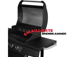 TAINO Gasgrills|Red 4+1 Gasgrill Set Mit Haube und Regler Grillwagen BBQ Edelstahl-Brenner Gas-Grill Schwarz