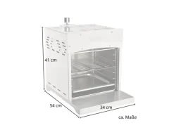 TAINO Gasgrills|Xxl Hochleistungsgrill Gas bis 800°C Mit Pizzastein Edelstahl Silber