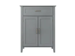 Kinder Kinder-Gartengeräte|Teamson Home Mercer Holz Badezimmermöbel mit Schublade und Regalen Grau