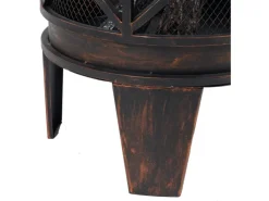 Tepro Feuerkörbe|Feuerschalen|Feuerstelle Gracewood 42 x 53 x 42 cm (B x H x T) Schwarz/Bronze