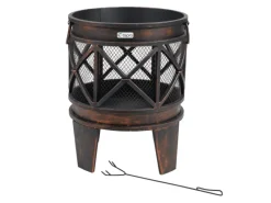 Tepro Feuerkörbe|Feuerschalen|Feuerstelle Gracewood 42 x 53 x 42 cm (B x H x T) Schwarz/Bronze