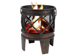 Tepro Feuerkörbe|Feuerschalen|Feuerstelle Gracewood 42 x 53 x 42 cm (B x H x T) Schwarz/Bronze