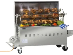 Tepro Gasgrills|Gasgrill Columbus Spanferkelgrill inkl. Motor Edelstahl mit 2 Brennern