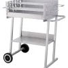 Grillwagen Pasadena Holzkohlengrill 84 x 90 x 52 cm (B x H x T) Silber*Tepro Hot