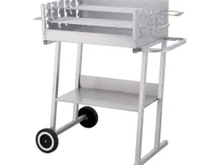 Grillwagen Pasadena Holzkohlengrill 84 x 90 x 52 cm (B x H x T) Silber*Tepro Hot