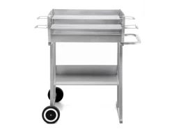 Grillwagen Pasadena Holzkohlengrill 84 x 90 x 52 cm (B x H x T) Silber*Tepro Hot