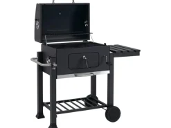 Tepro Holzkohlegrills|Grillwagen Toronto Click 115 x 107 x 67 cm (B x H x T) Anthrazit/Edelstahl