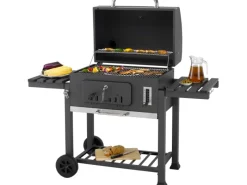 Holzkohlen Grillwagen Toronto XXL Anthrazit-Edelstahl*Tepro