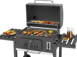 Holzkohlen Grillwagen Toronto XXL Anthrazit-Edelstahl*Tepro