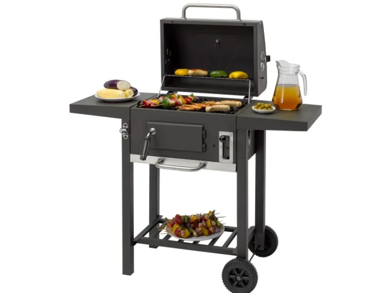 Toronto-Holzkohlengrill Compakt Anthrazit-Edelstahl*Tepro Discount