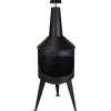 Terassen Kamin aus Metall mit 3 Beinen Schwarz* Hot