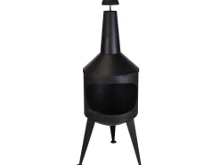 Terassen Kamin aus Metall mit 3 Beinen Schwarz* Hot