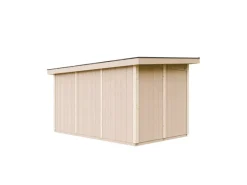 Holz-Gartenhaus M904 Flachdach Grundiert 412 cm x 279 cm*Timbela Clearance