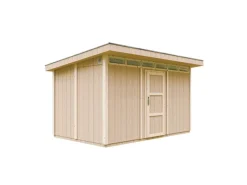 Holz-Gartenhaus M904 Flachdach Grundiert 412 cm x 279 cm*Timbela Clearance
