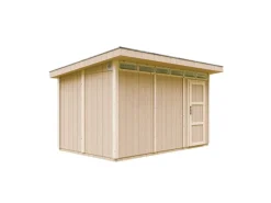 Holz-Gartenhaus M904 Flachdach Grundiert 412 cm x 279 cm*Timbela Clearance