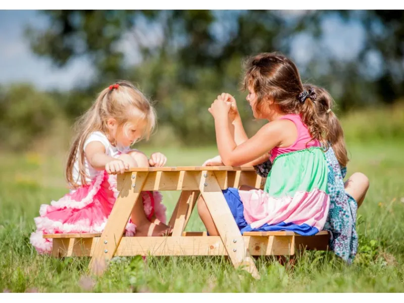 Kindersitzgarnitur Holz M018-1 Groß*Timbela