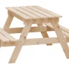 Kindersitzgarnitur Holz M010-1 mit Staufach*Timbela Online