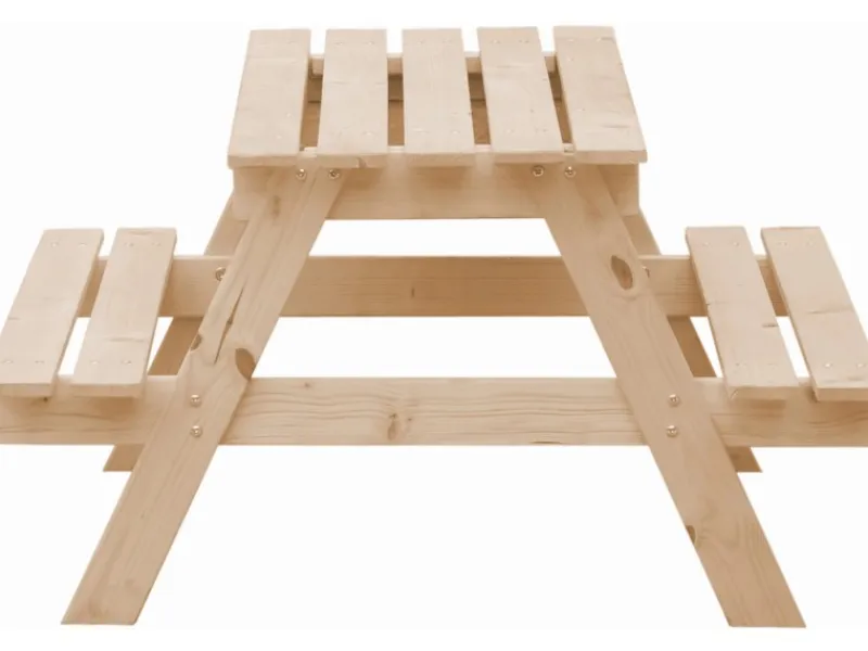 Kindersitzgarnitur Holz M010-1 mit Staufach*Timbela Online