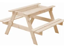 Kindersitzgarnitur Holz M010-1 mit Staufach*Timbela Online