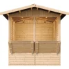 Marktbude Holz M149 4,08 m² mit 2 Theken*Timbela Outlet