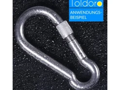 Toldoro Wassersport|10 Stück Edelstahl Karabiner mit Schraubverschluss 70mm Rostfrei NIRO V4A Karabinerhaken