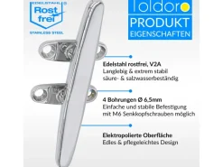 Toldoro Sonnensegel|3-Fach Flaschenzug mit 4-Loch Klampe Seilzug Flaschenzug Zum Spannen und Befestigen von Sonnensegel
