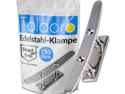 Klampe 150mm Aus Edelstahl Rostfrei V4A 2 Bohrungen Belegklampe Bootsklampe Festmacher*Toldoro Hot