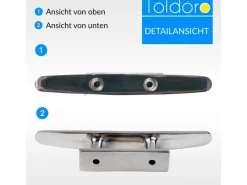 Klampe 150mm Aus Edelstahl Rostfrei V4A 2 Bohrungen Belegklampe Bootsklampe Festmacher*Toldoro Hot