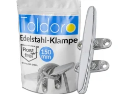 Klampe 150mm Aus Edelstahl Rostfrei V4A 4 Bohrungen Belegklampe Bootsklampe Festmacher*Toldoro Best