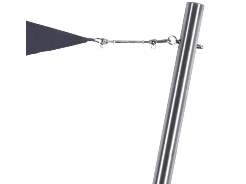 Toldoro Sonnensegel|3m Sonnensegelmast Edelstahl Ø70mm mit Fester Öse und Bodenhülse Pfosten für Sonnensegel Sonnensegelpfosten
