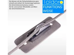 Sicherheitsklemme CL257 Ruderblattklemme Autorelease Klemme für 4 bis 6 mm Tauwerk auf Wandplatte*Toldoro Best