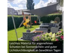 Sonnensegel Dreieck 4,6x4,6x6,5m UPF50+ PES Regendicht UV-Schutz Sonnenschutz Terrasse Garten*Toldoro Online